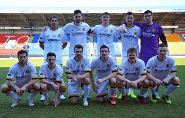 Alloa starting XI in the Petrofac cup final.