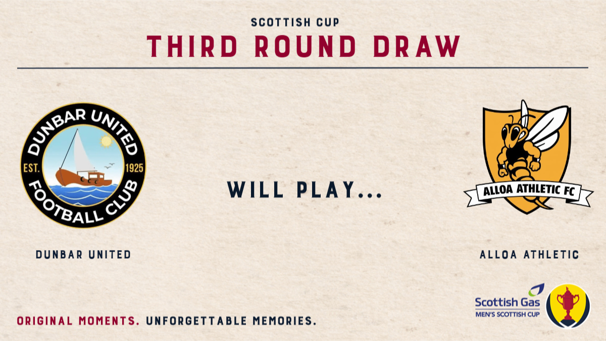Scottish Gas Scottish Cup 3rd Round Draw Alloa Athletic FC